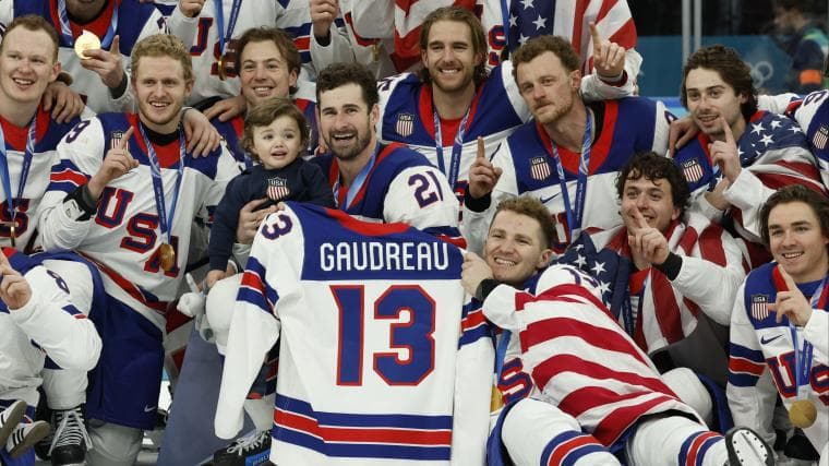 How Team USA paid tribute to Johnny Gaudreau and his children after winning historic hockey gold