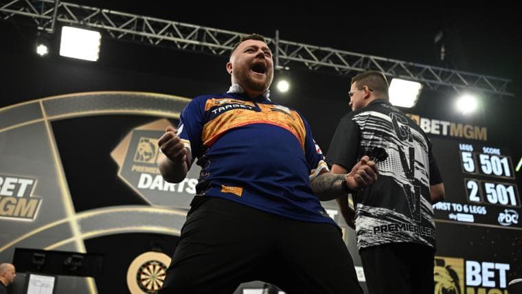 Watch Josh Rock hit iconic Premier League 9-darter in front of home crowd in Belfast