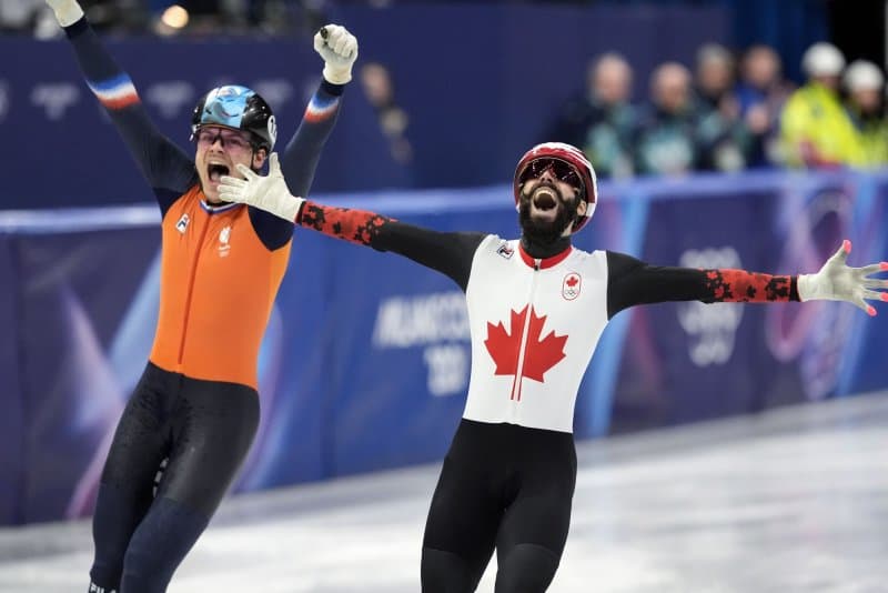 Canada's Steven Dubois Wins Olympic Gold in Short Track 500m