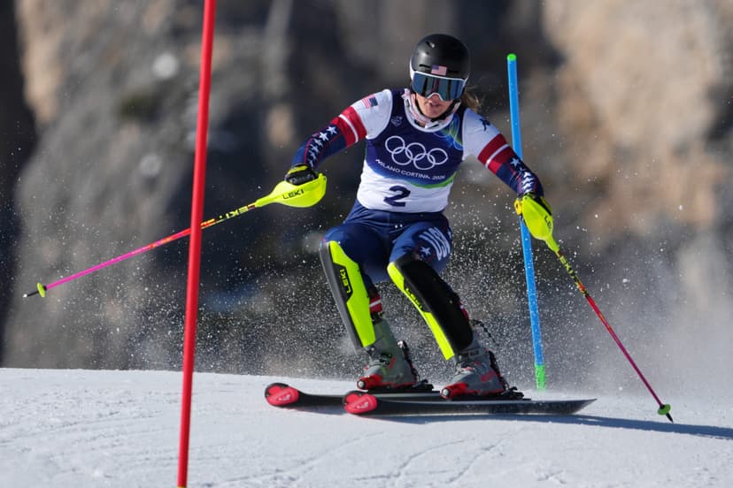 USA's Paula Moltzan Recovers for Top-10 Finish in Olympic Slalom