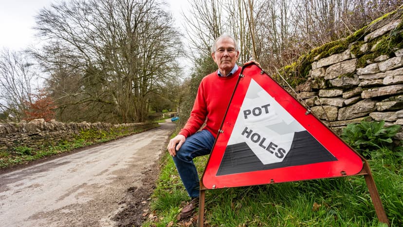 Man's Street Dubbed 'Most Potholed Road in Britain'