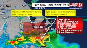 Severe storms impacting parts of Central Florida