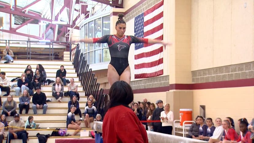 Cranston West’s Gianna Desmarais repeats as RIIL individual gymnastics champion