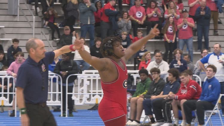Grassfield repeats, Cox wins third straight at state wrestling championships