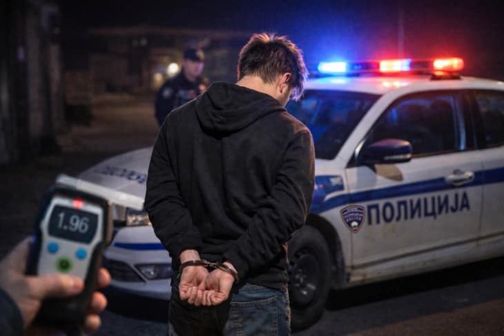 Man arrested in Berovo for stealing vehicle and driving under influence without license