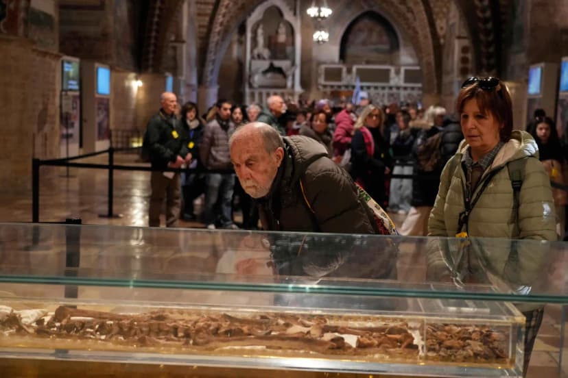 Skeleton of Saint Francis of Assisi Exhibited Publicly for the First Time