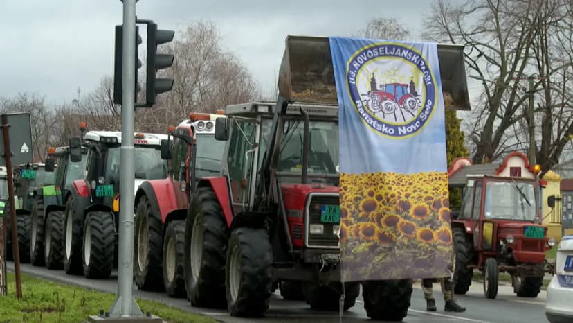 Farmer injured at road block in western Serbia