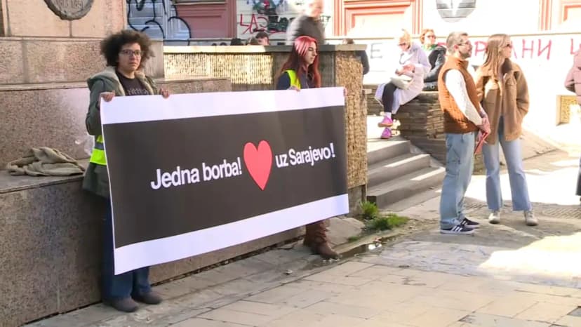 Belgrade Solidarity Walk for Sarajevo Accident Victims