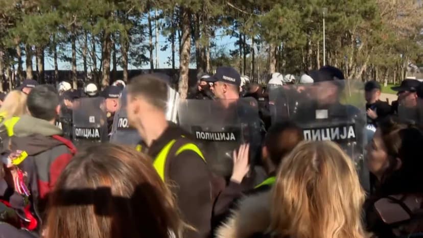 One Person Detained at Ušće Park During Aquarium Construction Protest
