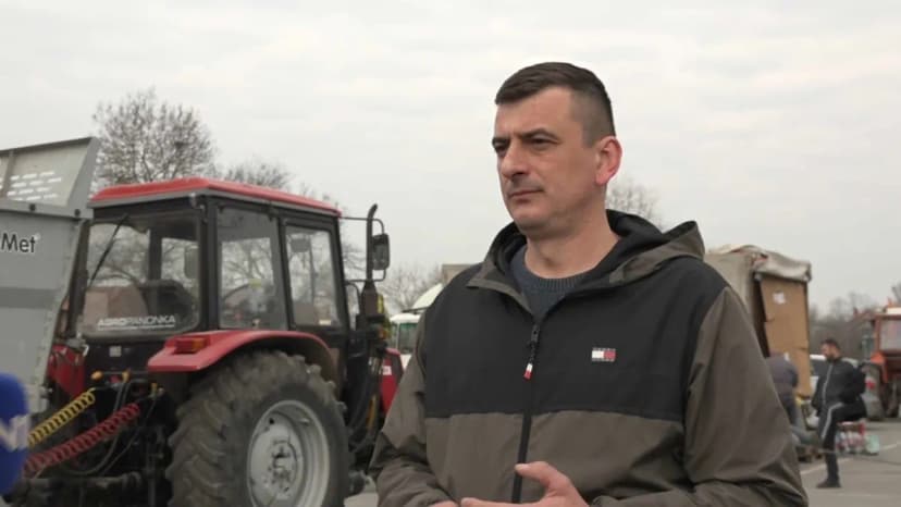 Serbian Farmers Continue Miločaj Road Blockade Amid Protests