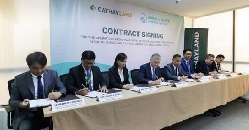 Manila Water subsidiary seals 30-year partnership with Cathay Land