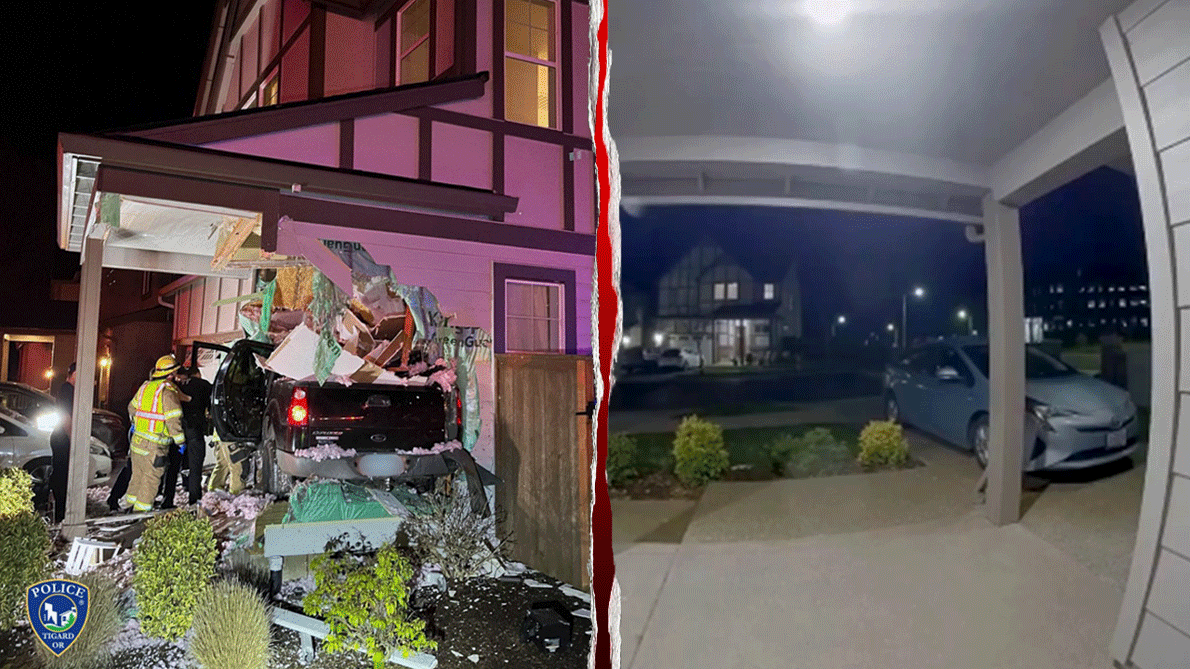 Truck Crashes Into Oregon Family Home After Launching 100 Feet in Air