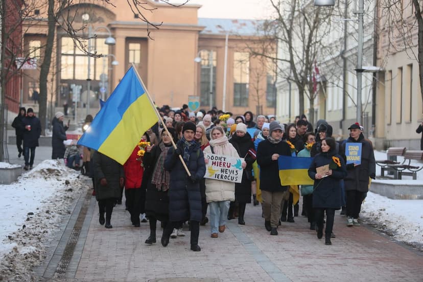 Ar gājienu un koncertu Daugavpilī apliecinās atbalstu Ukrainai
