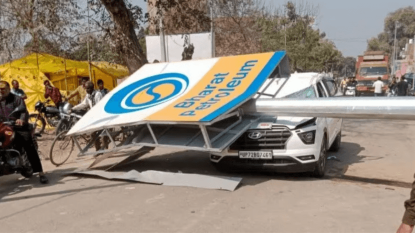 Indian Political Leader Killed in Tragic Accident as Lighting Pole Collapses on SUV