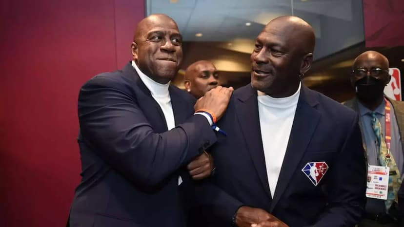 Magic Johnson Sends Birthday Wishes to Michael Jordan