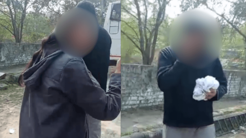 Dwarka car accident aftermath video shows brother-sister duo shifting blame on biker