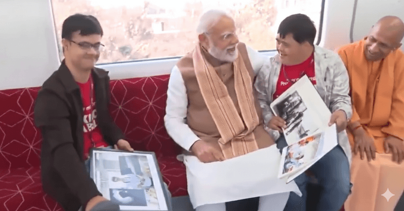 PM Modi Rides Metro After Inaugurating Namo Bharat Rapid Rail Corridor