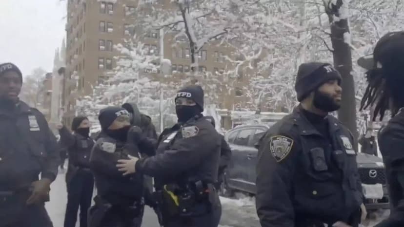 Watch: NYPD officers hit with snowballs during NYC storm chaos at Washington Square Park; Cuomo blasts Mamdani