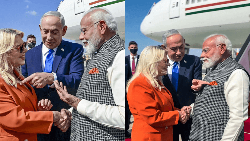'It's saffron!' PM Modi reacts to colour of Sara Netanyahu's outfit - watch