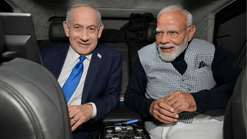 'Hum sath aage badh rahe hain': Netanyahu shares car ride with PM Modi
