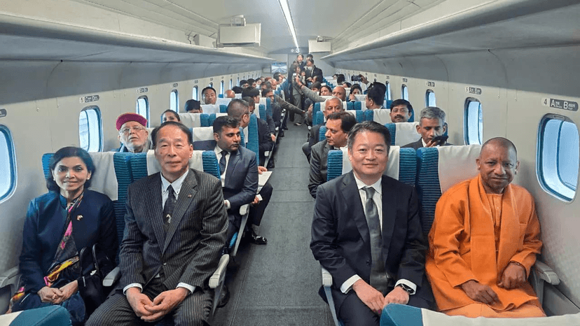 Watch: UP CM Yogi Adityanath takes spin on Japan’s futuristic Maglev train