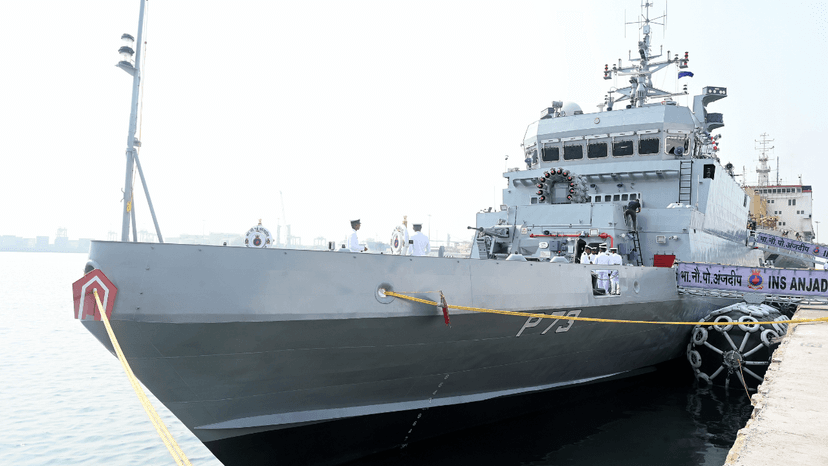 INS Anjadip, the new submarine hunter, joins Navy’s coastal security fleet