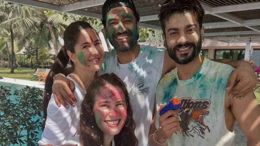 Katrina Kaif and Vicky Kaushal celebrate first holi after son Vihaan's birth,