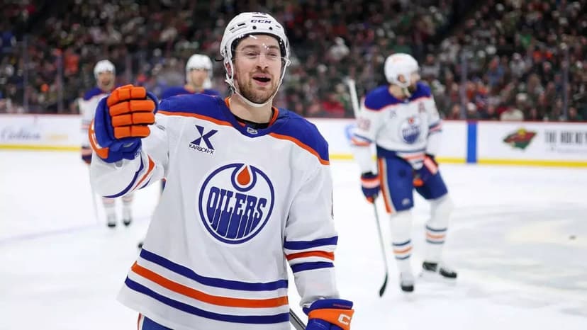 Andrew Mangiapane reacts as Oilers trade sends him to Blackhawks before deadline
