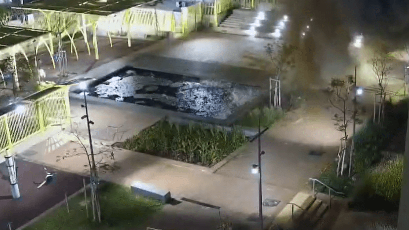 Video: Israel shares video claiming cluster bomb from Iranian missile fell inside empty school