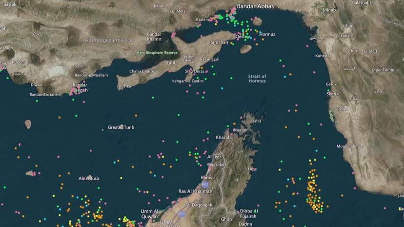 The tanker "Athe Nova" is on fire after an attack by Iranian drones in the Strait of Hormuz