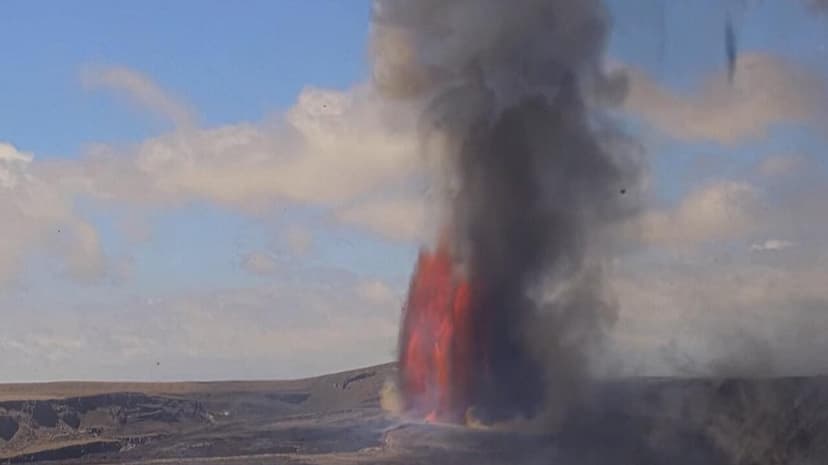 Lava fountains soared hundreds of meters high
