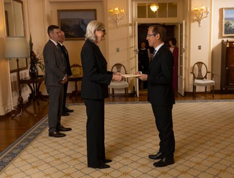 Australia, Ambassador Lener presents his credentials to Governor Sam Mostyn