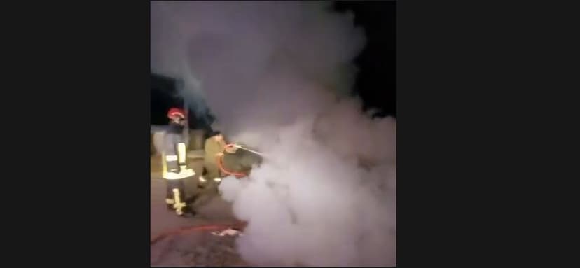 Car Catches Fire in Bulgarec, Albania