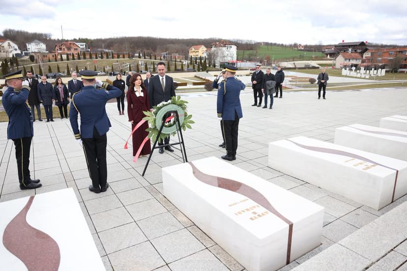 Albanian Minister Visits Adem Jashari Memorial Complex in Kosovo