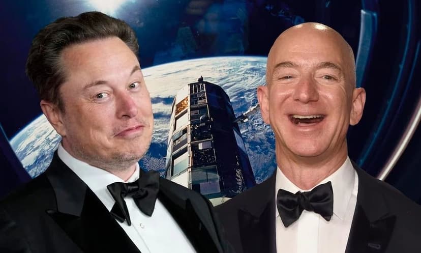 Elon Musk and Jeff Bezos Rivalry for Orbital AI Control