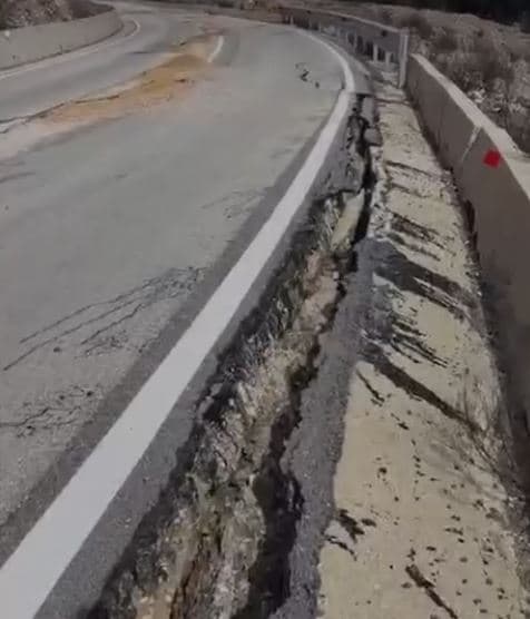 Newly Completed Road in Albania Damaged, House at Risk of Collapse