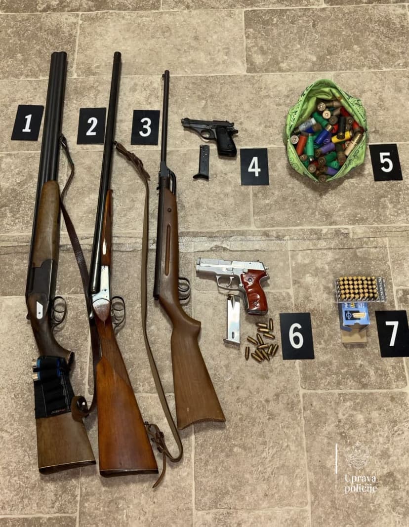 Man Arrested in Ulcinj for Illegal Possession of Weapons and Ammunition