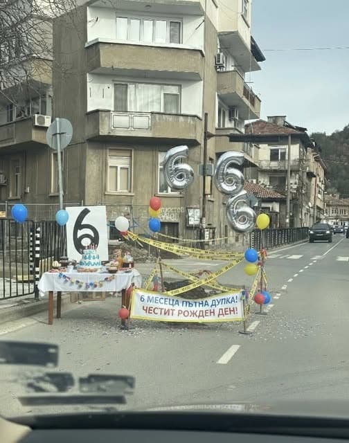 Six-Month Pothole on Road