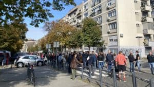Serbian Teachers Protest Suspensions at Fifth Belgrade Gymnasium