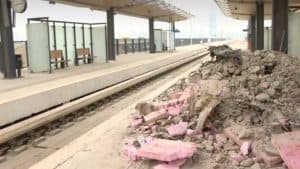 Construction work at Novi Beograd railway station causes concern