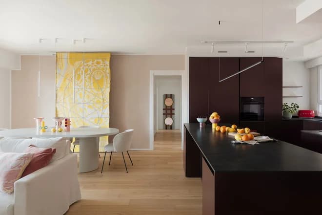Apartment renovation in Rome: the kitchen as the heart of a cosmopolitan home
