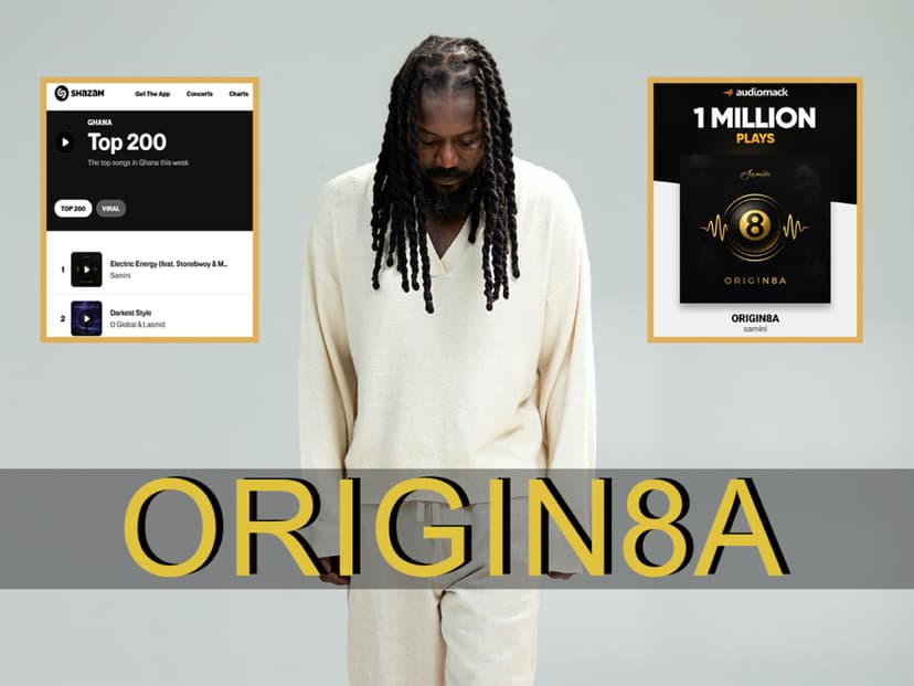 Samini's 'ORIGIN8A' Tops Ghana Shazam Chart and Exceeds 1 Million Streams