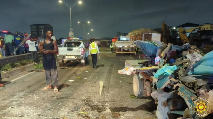 19 rescued, 2 reported dead in multi-vehicle crash near Fiesta Royale in Accra