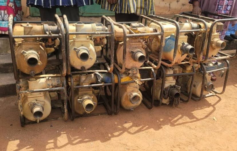 Ghana Government Distributes Seized 'Galamsey' Water Pumps to Farmers for Irrigation