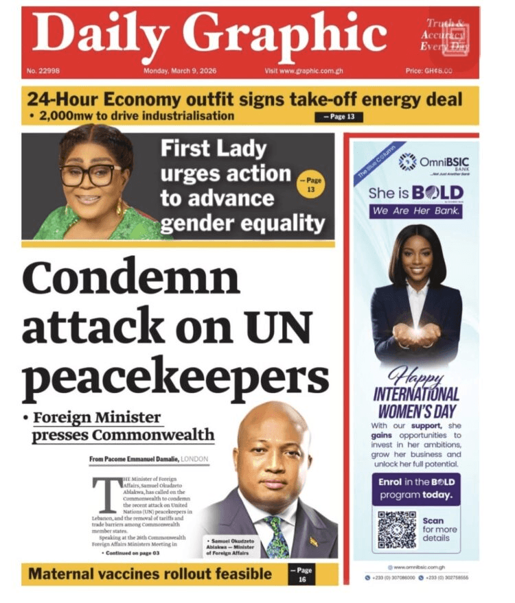 Today’s Front pages: Monday, March 9, 2026