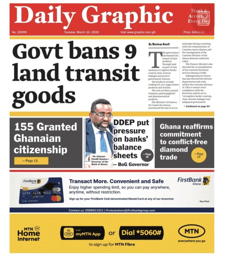 Today’s Front pages: Tuesday, March 10, 2026