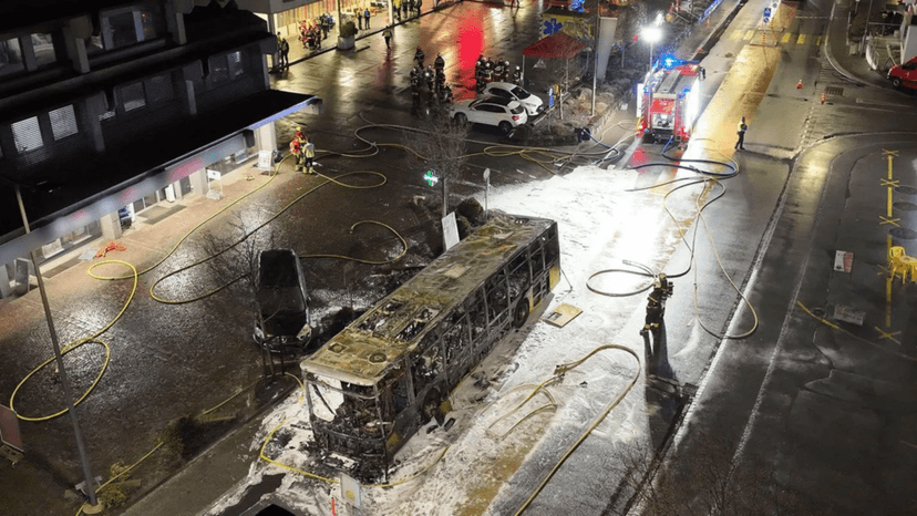 No evidence Swiss bus fire was terrorism, officials say