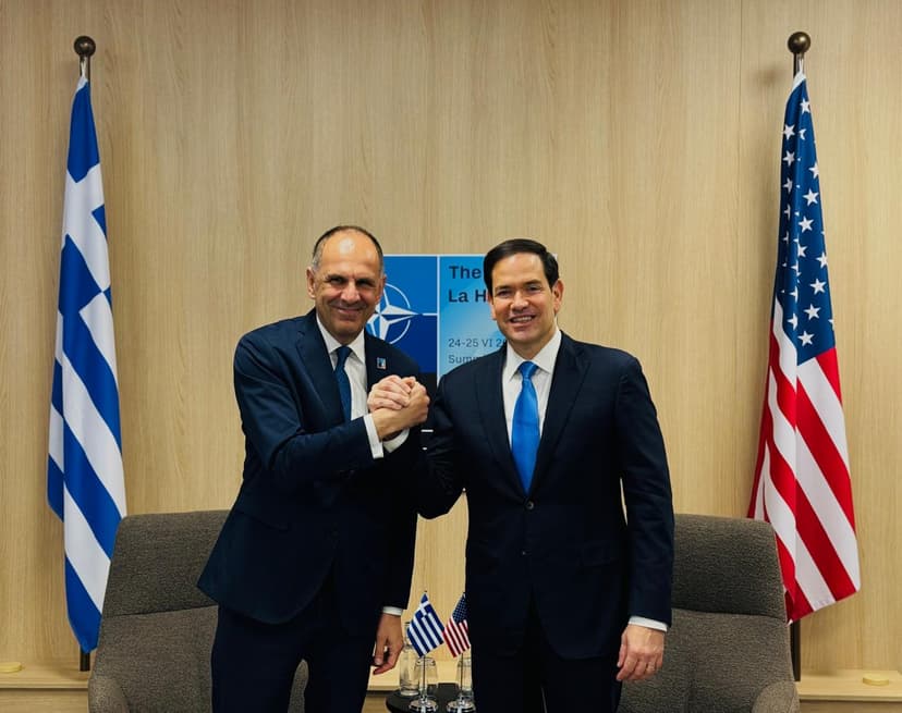 Greek Foreign Minister Gerapetritis Meets US Secretary Rubio at White House