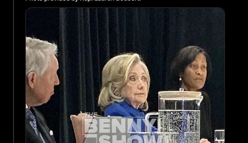 Photo Interrupts Hillary Clinton's Testimony on Epstein Scandal