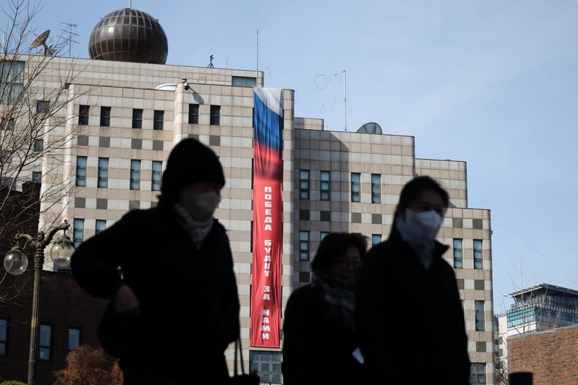 South Korea Condemns Russian Embassy's 'Victory Will Be Ours' Banner